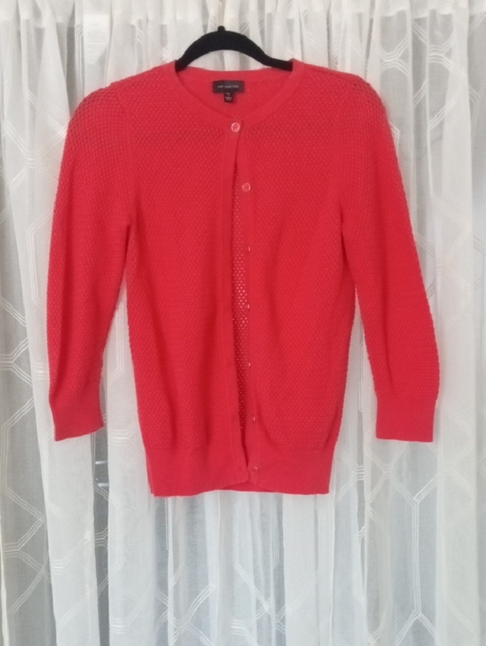 The Limited Coral Red Knit Cardigan Size S Tall